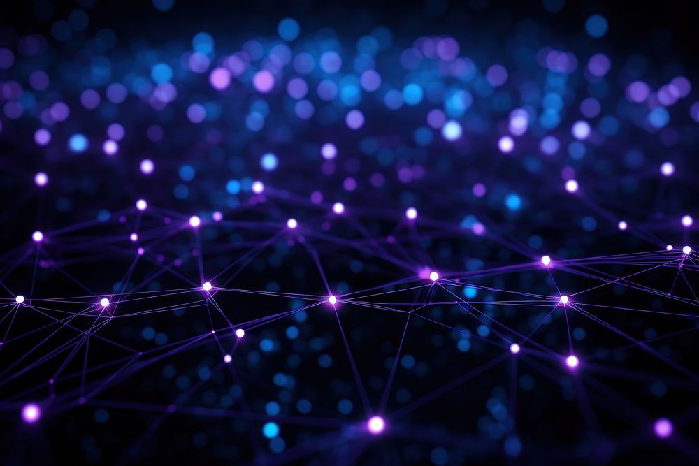  Neon network background backgrounds purple light. AI generated Image by rawpixel.