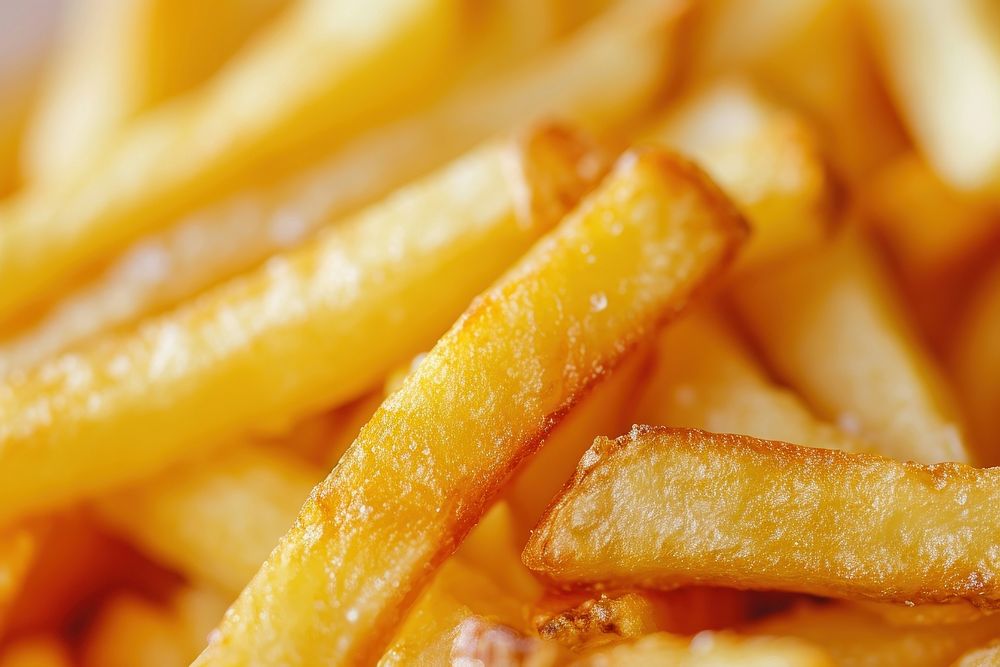Extreme close up of French fries food backgrounds french fries.