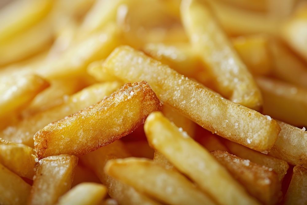 Extreme close up of French fries food backgrounds french fries.