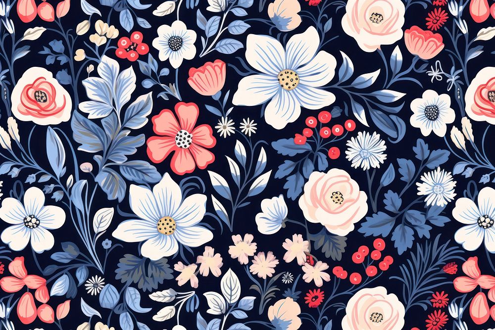 Floral pattern backgrounds creativity freshness. AI generated Image by rawpixel.