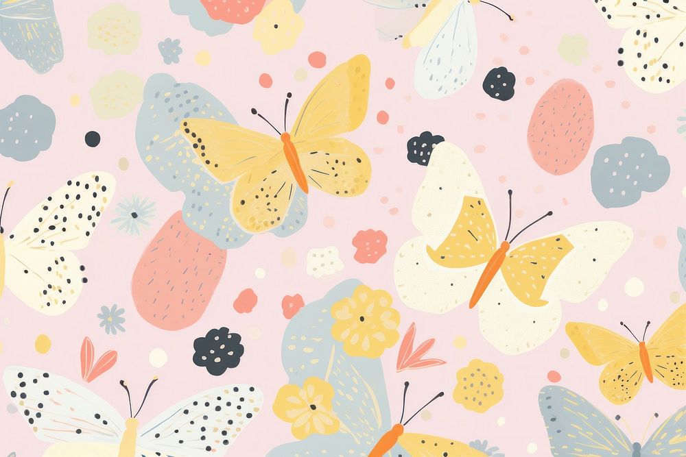 Memphis butterflies background backgrounds pattern art.