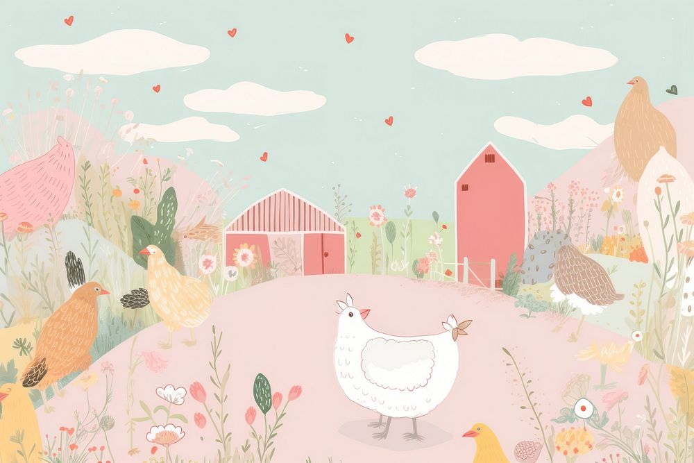 Memphis farm background outdoors drawing animal.