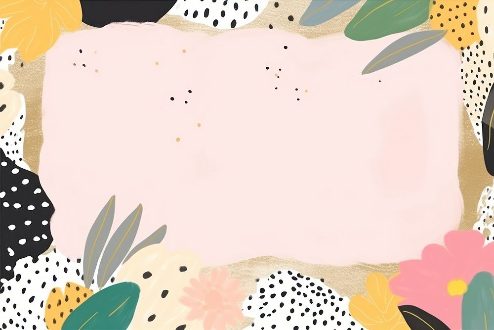 Floral and polka dot backgrounds abstract pattern.