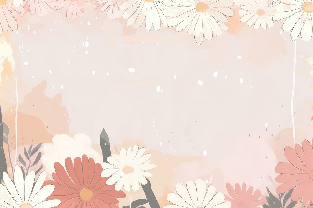Daisy copy space frame backgrounds pattern flower.