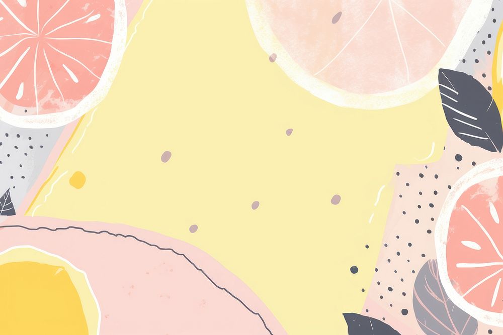 Lemon copy space frame backgrounds grapefruit pattern.
