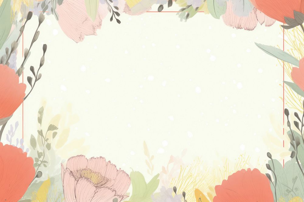 Wildflower copy space frame backgrounds abstract pattern.