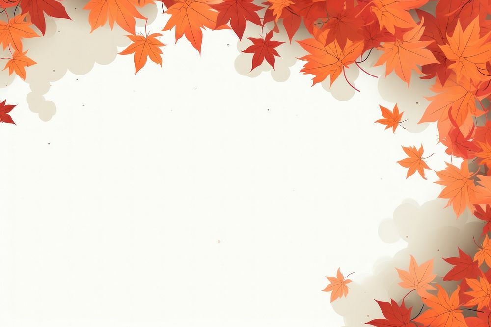 Frame illustration of autumn maple leaves plant. AI generated Image by rawpixel.