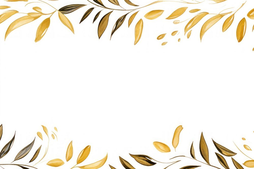 Olive leaf border frame backgrounds pattern line. AI generated Image by rawpixel.