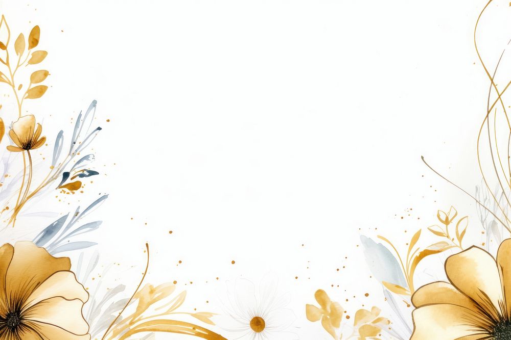 Daisy border frame backgrounds pattern paper. AI generated Image by rawpixel.