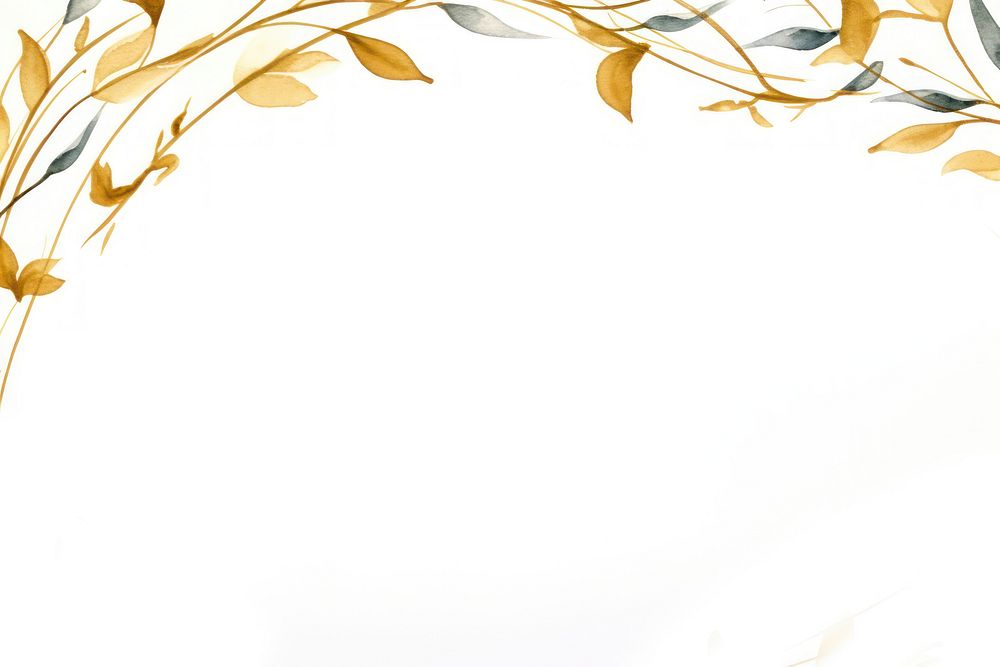 Ivy border frame backgrounds pattern gold. AI generated Image by rawpixel.