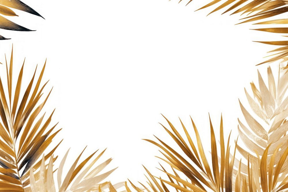 Palm leaf border frame backgrounds sunlight outdoors. AI generated Image by rawpixel.