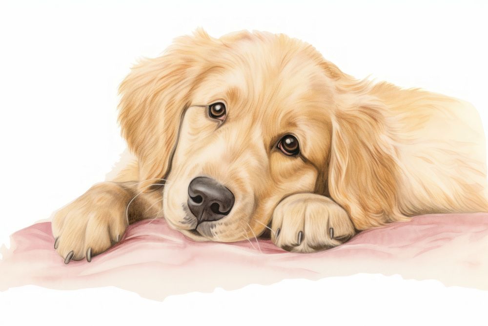 Golden retriever mammal animal puppy. AI generated Image by rawpixel.