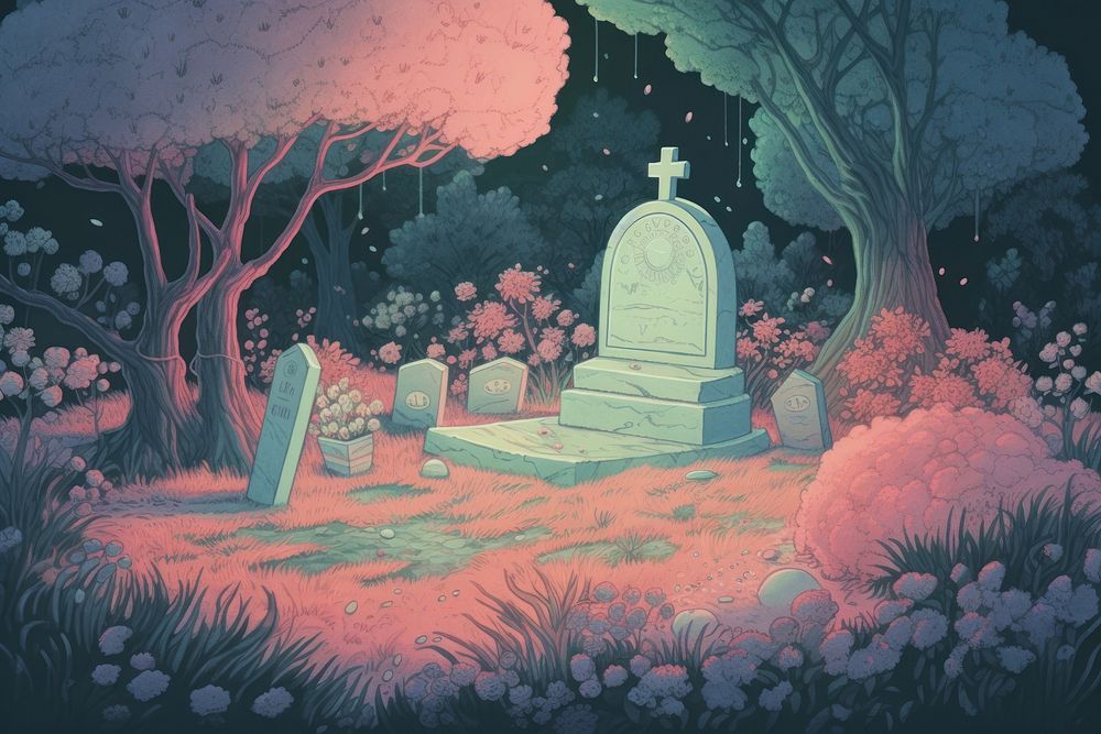 Grave outdoors cemetery representation. AI generated Image by rawpixel.