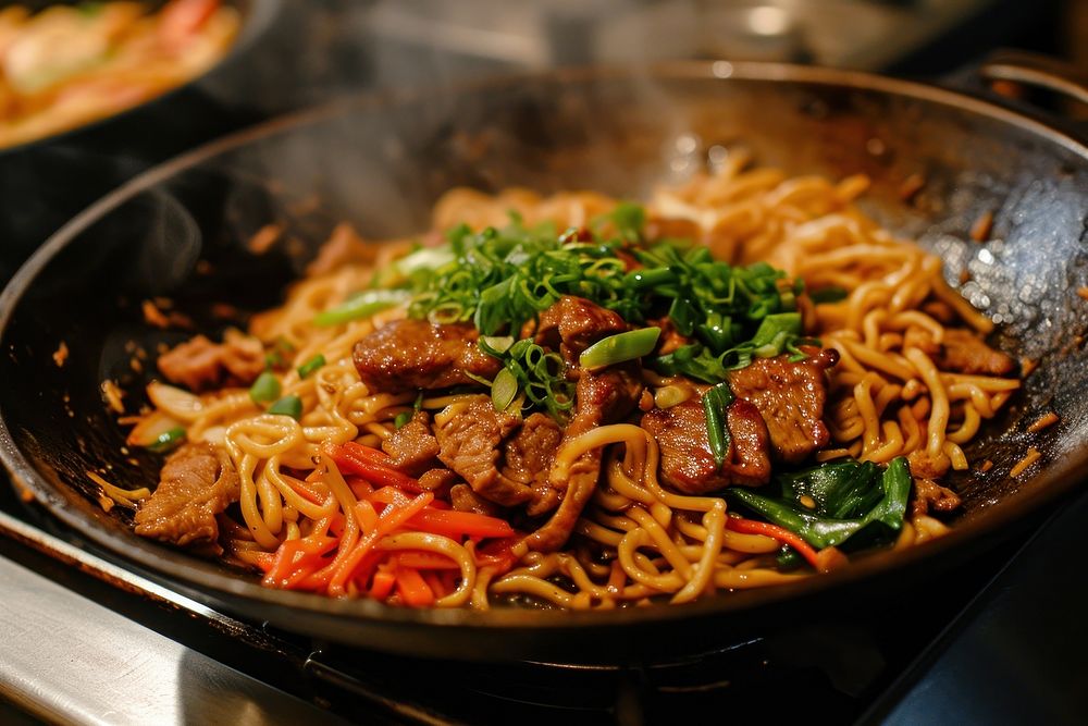 Yakisoba vegetable noodle food. AI generated Image by rawpixel.