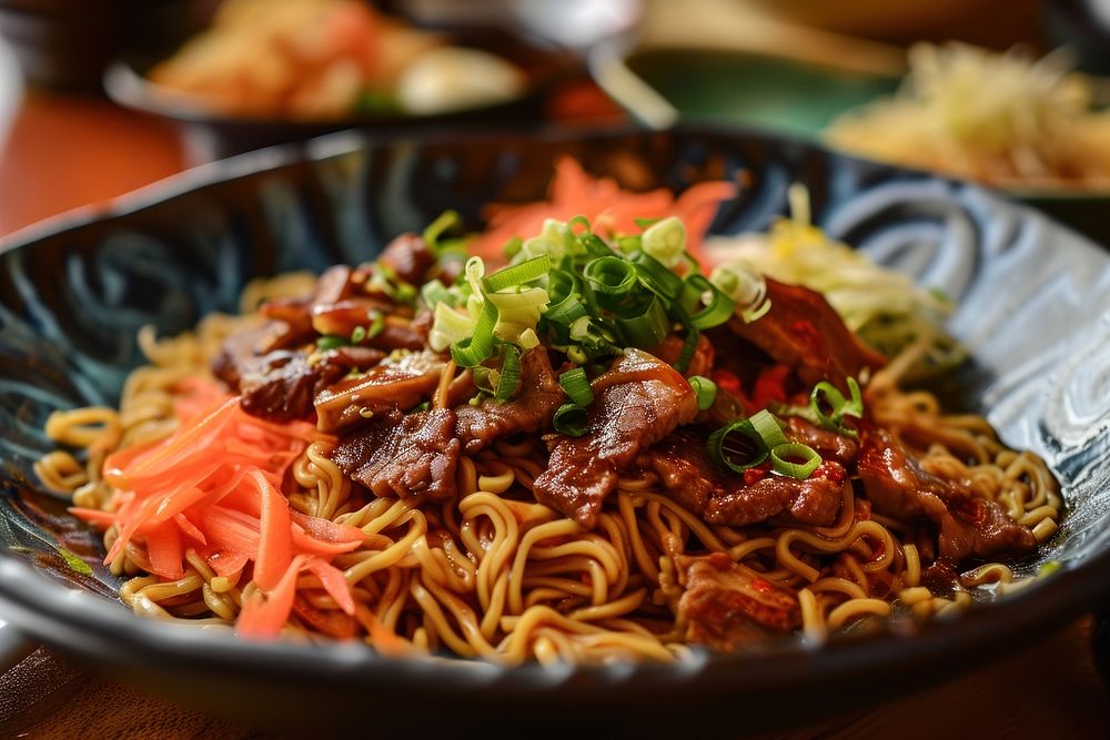 Yakisoba meat vegetable spaghetti. AI | Premium Photo - rawpixel