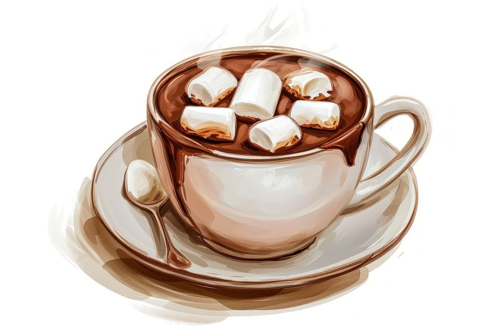 Hot chocolate cup dessert drink food.