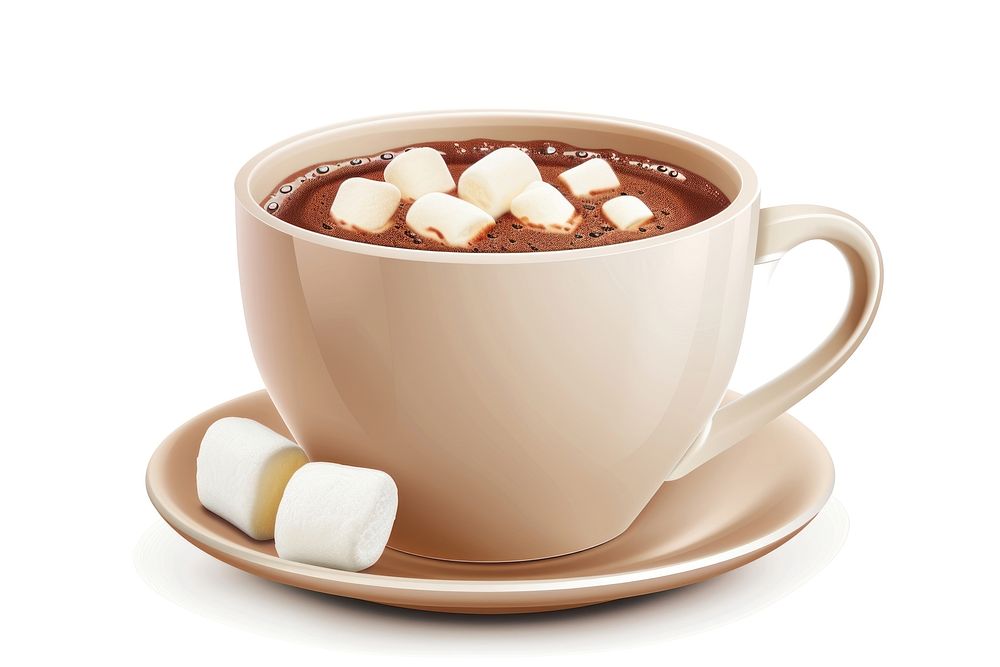 Hot chocolate cup dessert coffee drink.