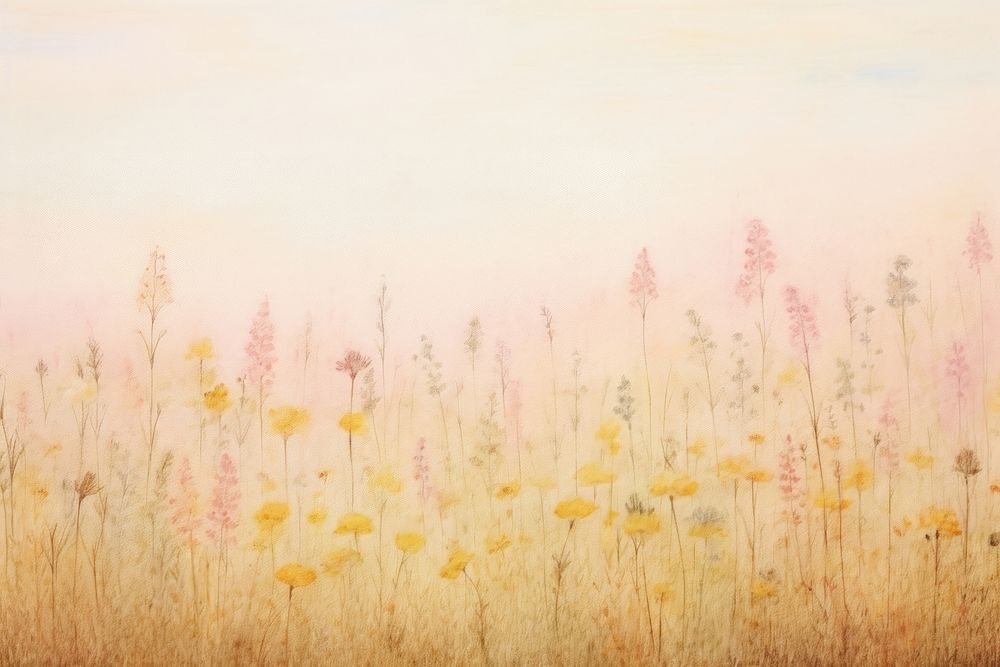  Illustration of meadow backgrounds outdoors painting. AI generated Image by rawpixel.
