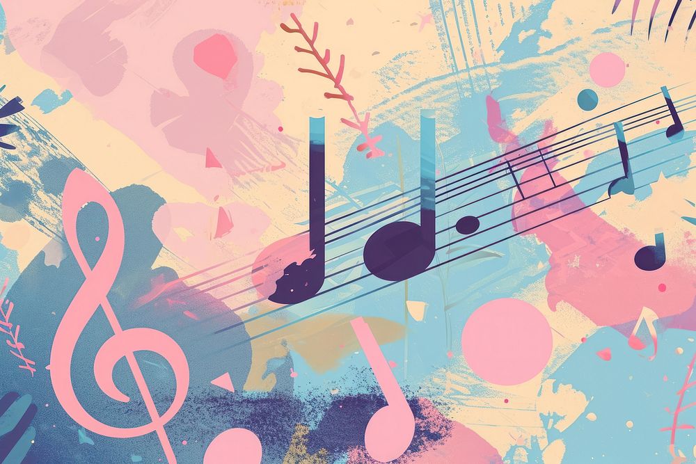 Music note background backgrounds pattern creativity. AI generated Image by rawpixel.