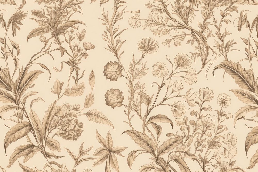 Coffee plant wallpaper pattern drawing.