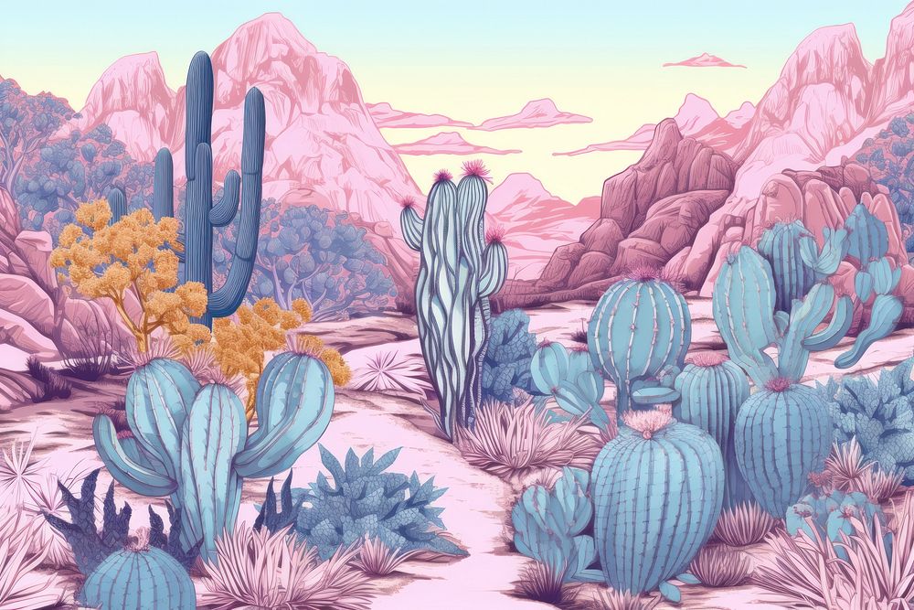 Cactus landscape outdoors plant.