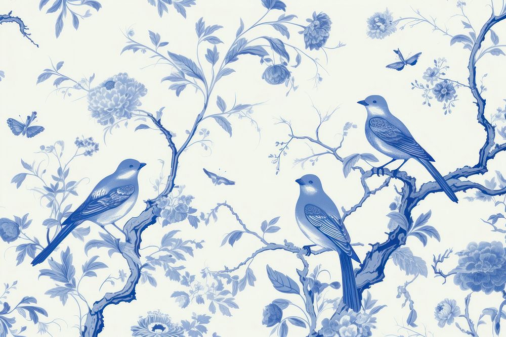Birds wallpaper pattern line.