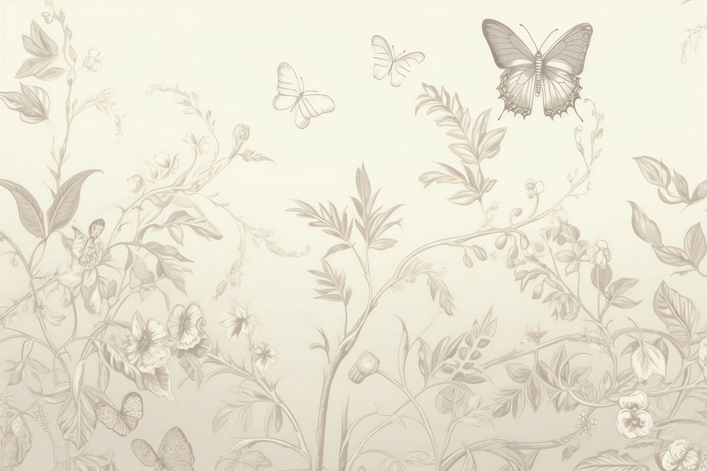 Butterfly wallpaper pattern drawing.