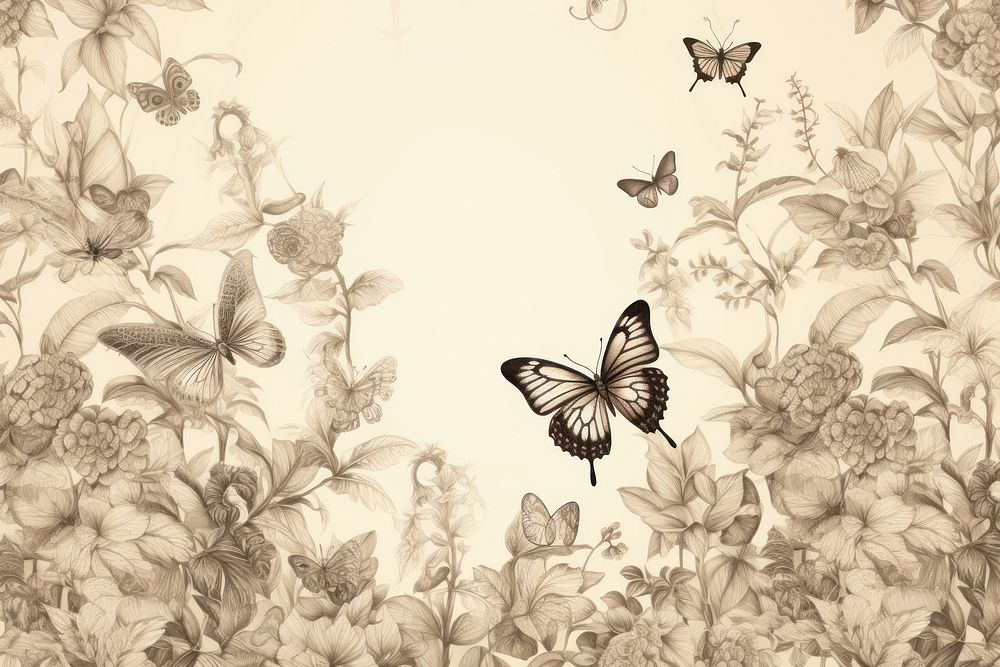 Butterflies butterfly pattern drawing.