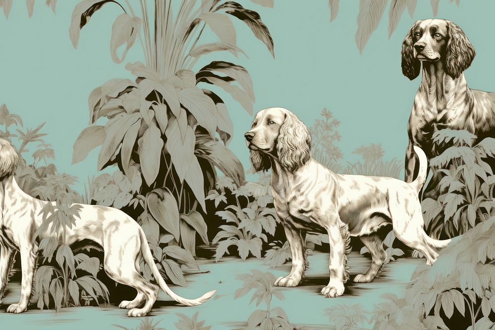 Dogs pattern animal mammal plant.