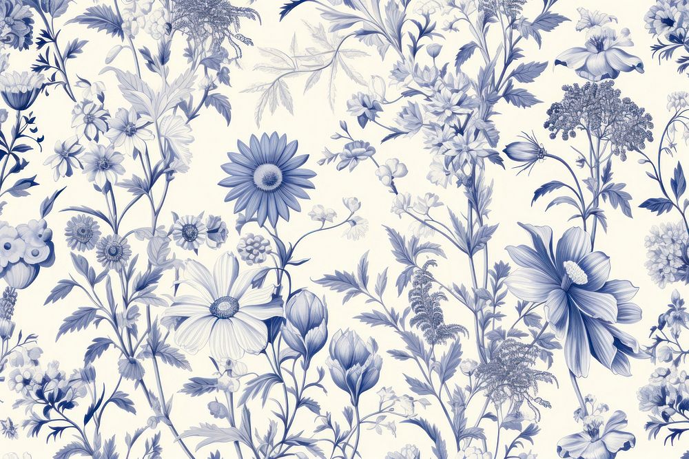 Daisy flowers wallpaper pattern plant.