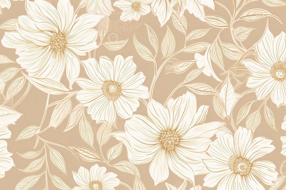 Daisy flowers wallpaper pattern backgrounds. | Premium Photo ...