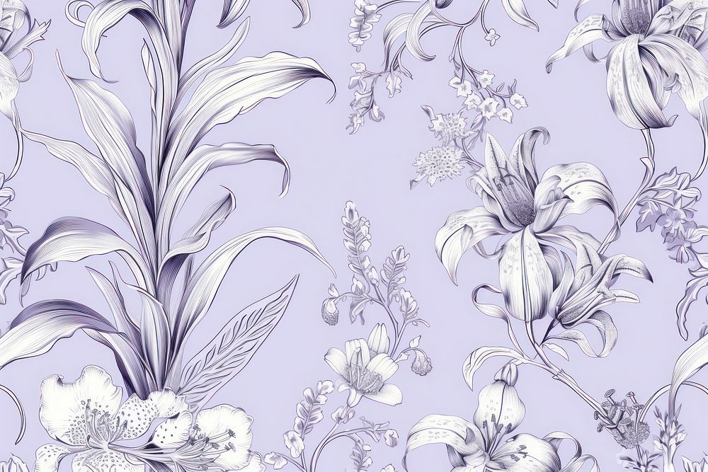 Lily flowers wallpaper pattern plant.