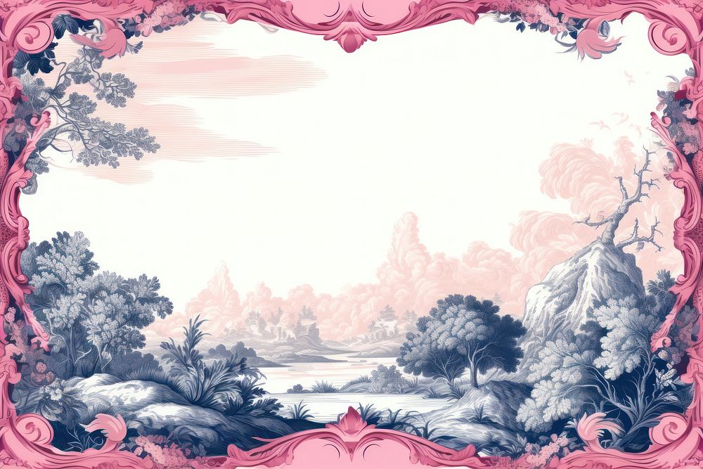 Toile with love border pattern backgrounds creativity.