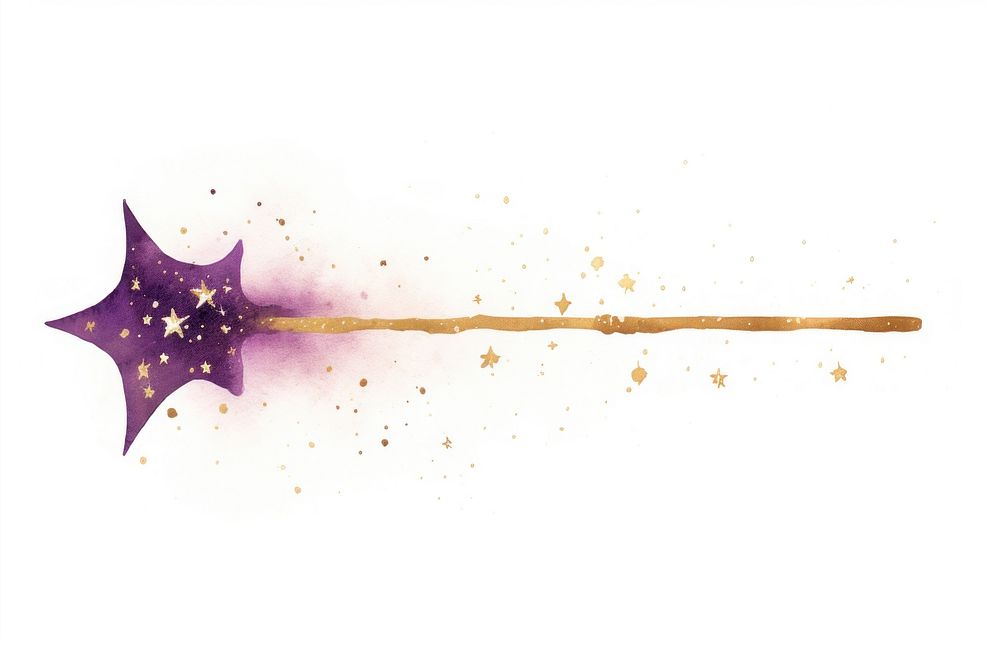 Wand with magic purple star accessories.