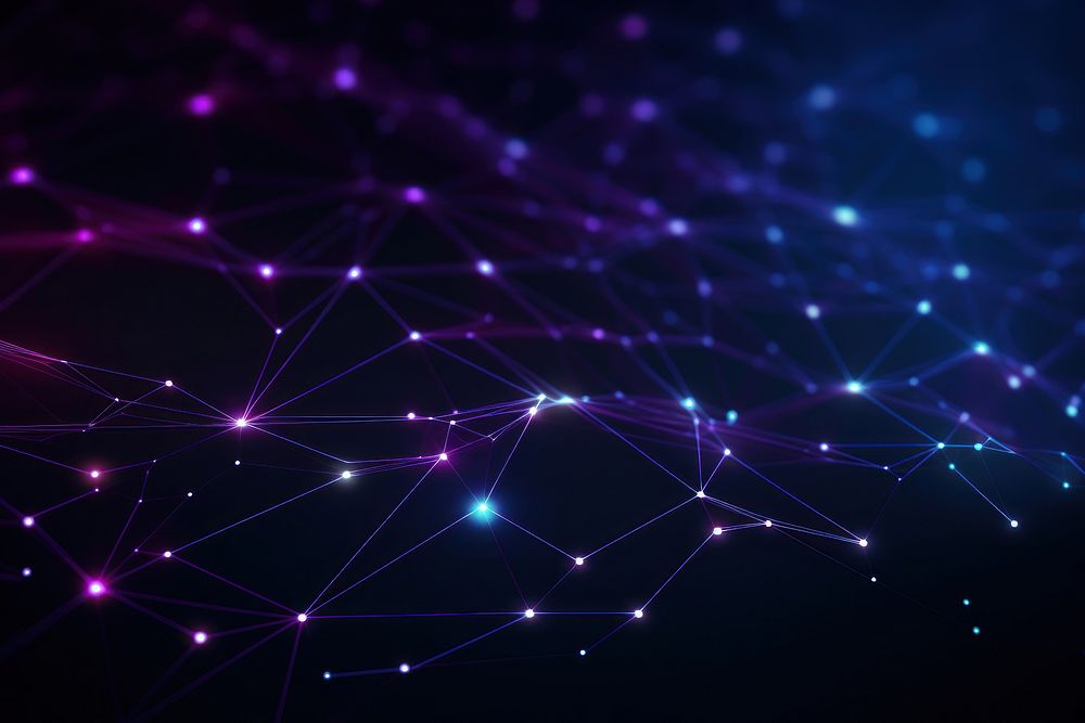  Neon network connection backgrounds purple night