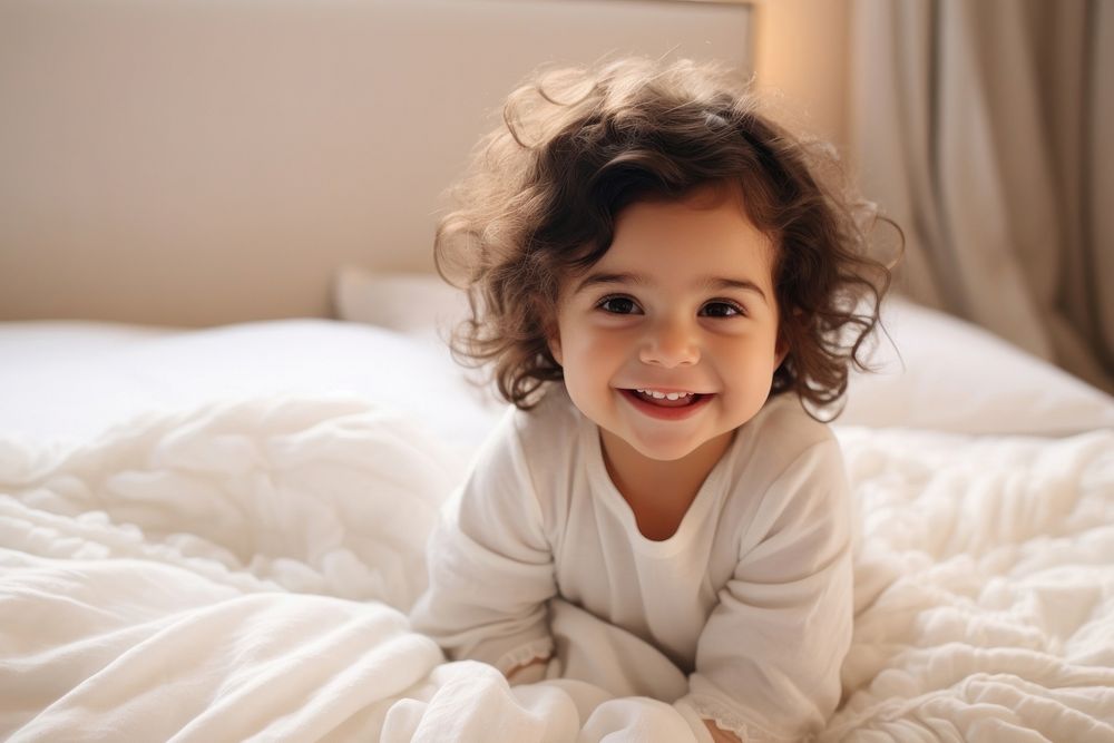 Latin baby girl portrait smiling smile.