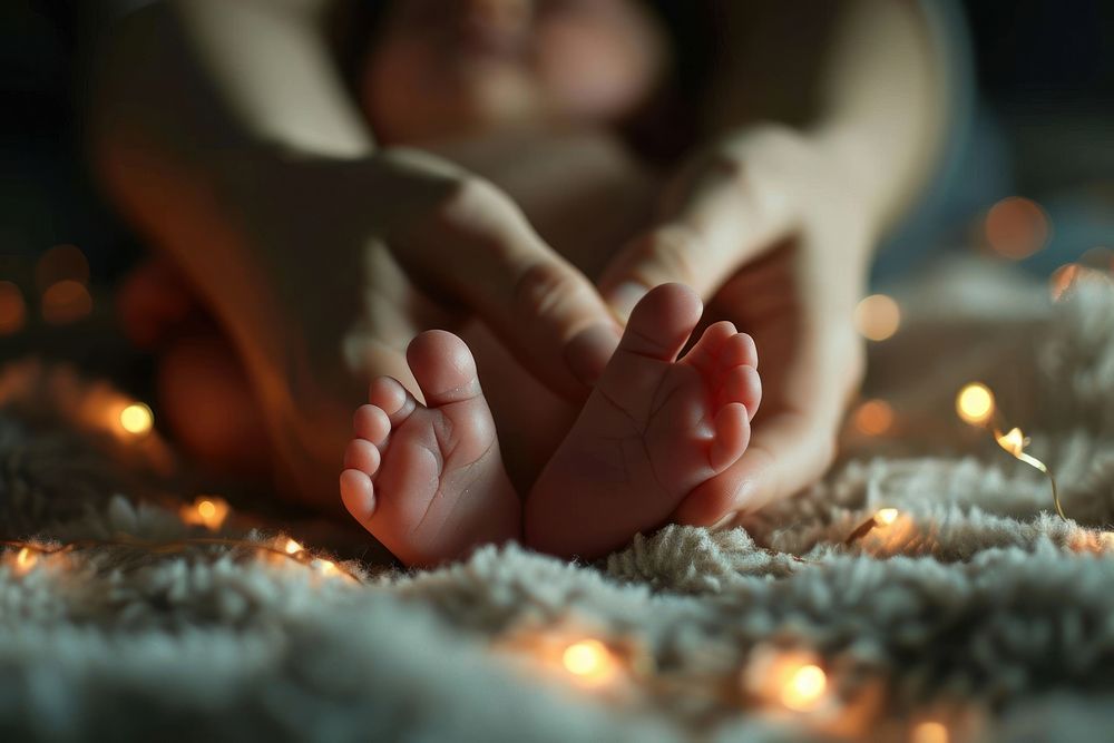 Baby illuminated comfortable celebration. AI generated Image by rawpixel.