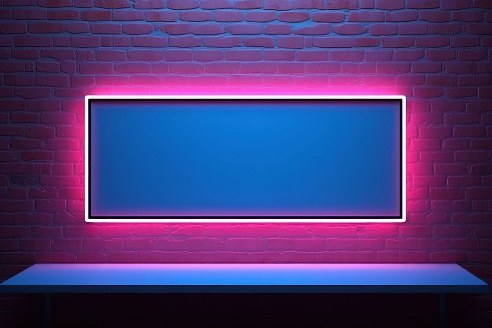  Neon television lighting glowing. AI generated Image by rawpixel.