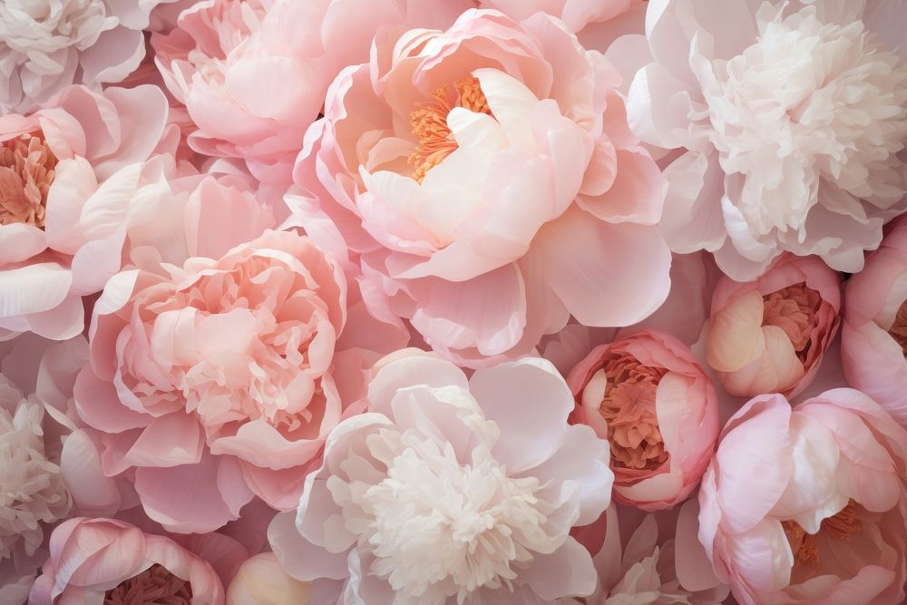 Peony flowers backgrounds blossom petal. AI generated Image by rawpixel.