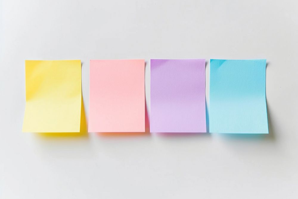 Cute sticky note paper white background variation.