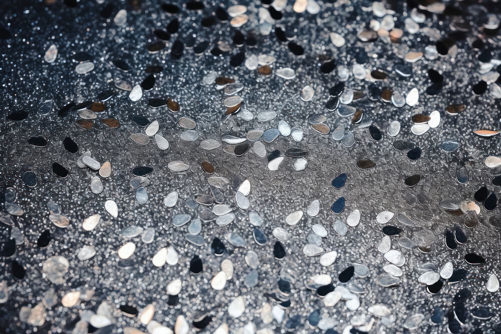Silver colored glitter backgrounds outdoors high angle view. AI generated Image by rawpixel.