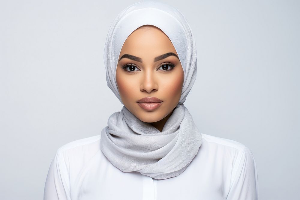 Muslim woman portrait hijab adult.
