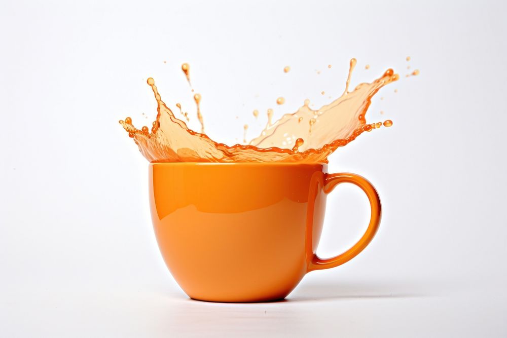 Orange Coffee Cup coffee cup drink.