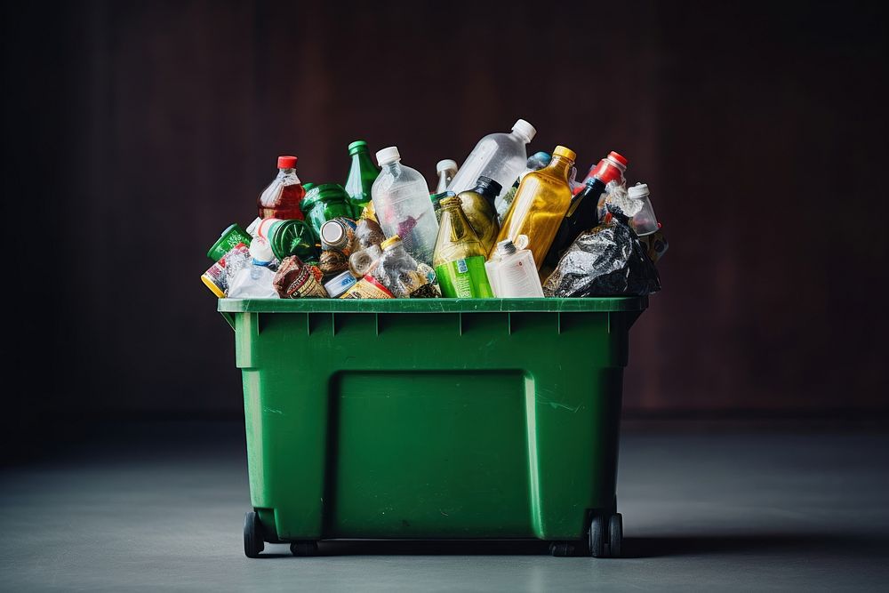 Recycle bin garbage container abundance. AI generated Image by rawpixel.