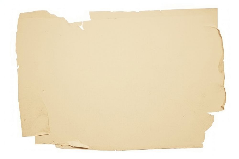 Cream paper collage element backgrounds white background rectangle.