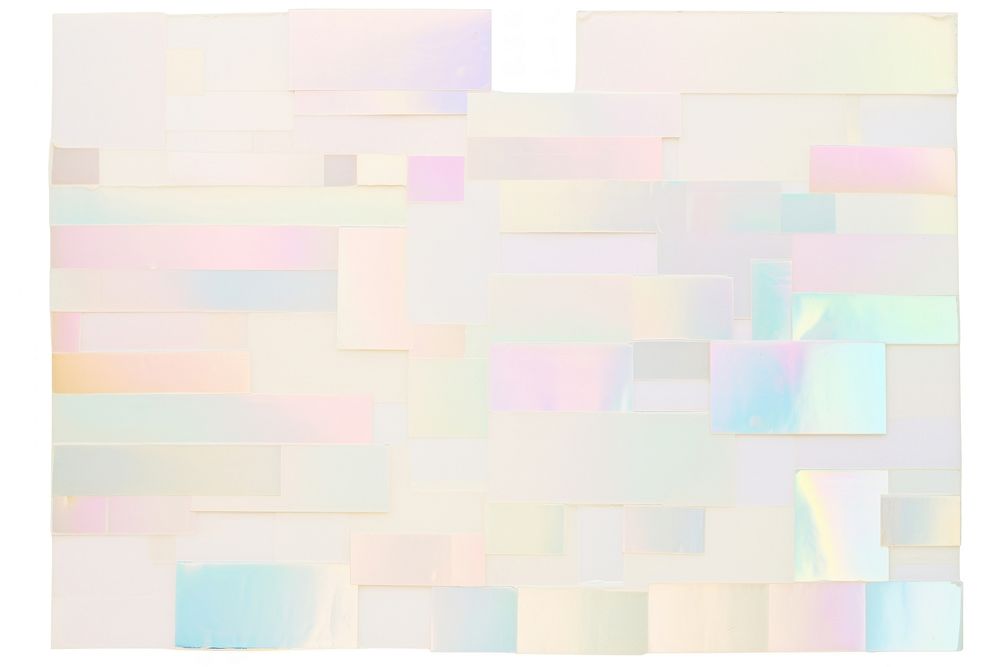 Holographic paper collage element backgrounds abstract white background.