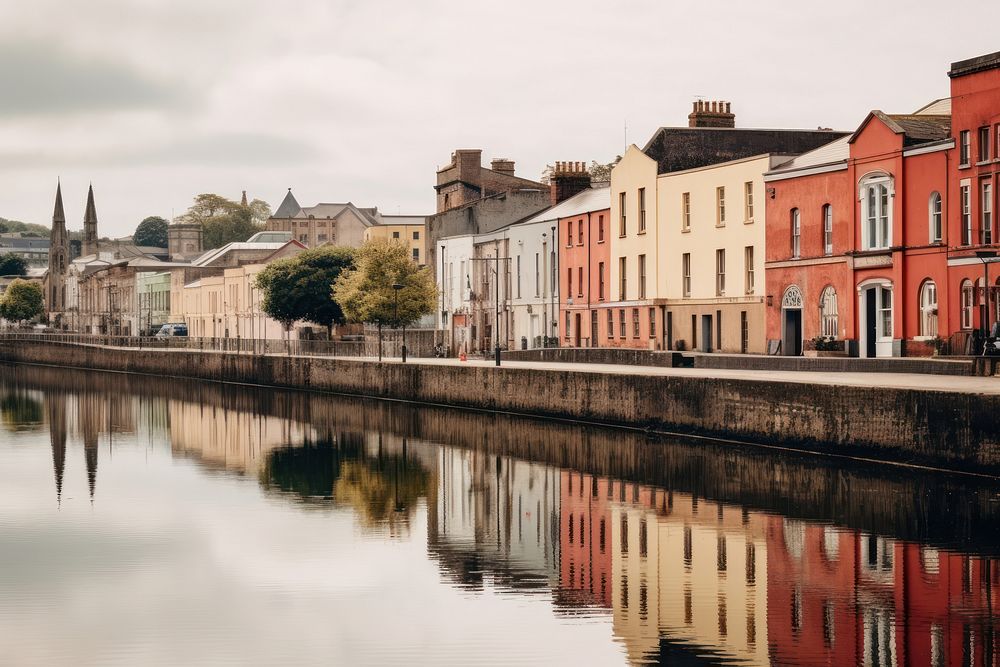 Cork city in ireland architecture waterfront cityscape.