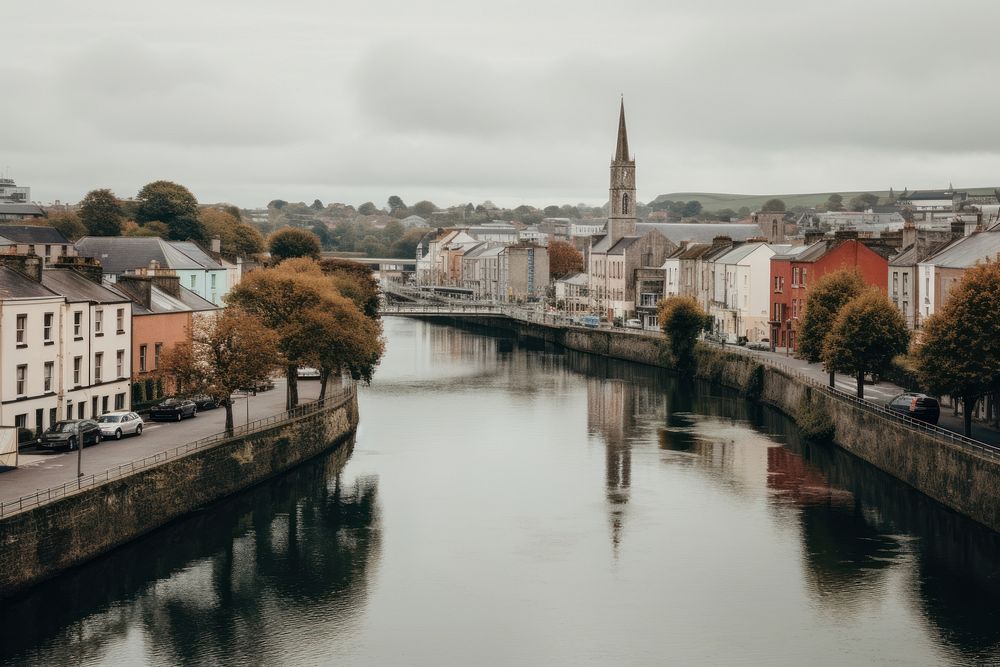 Cork city in ireland architecture waterfront cityscape.