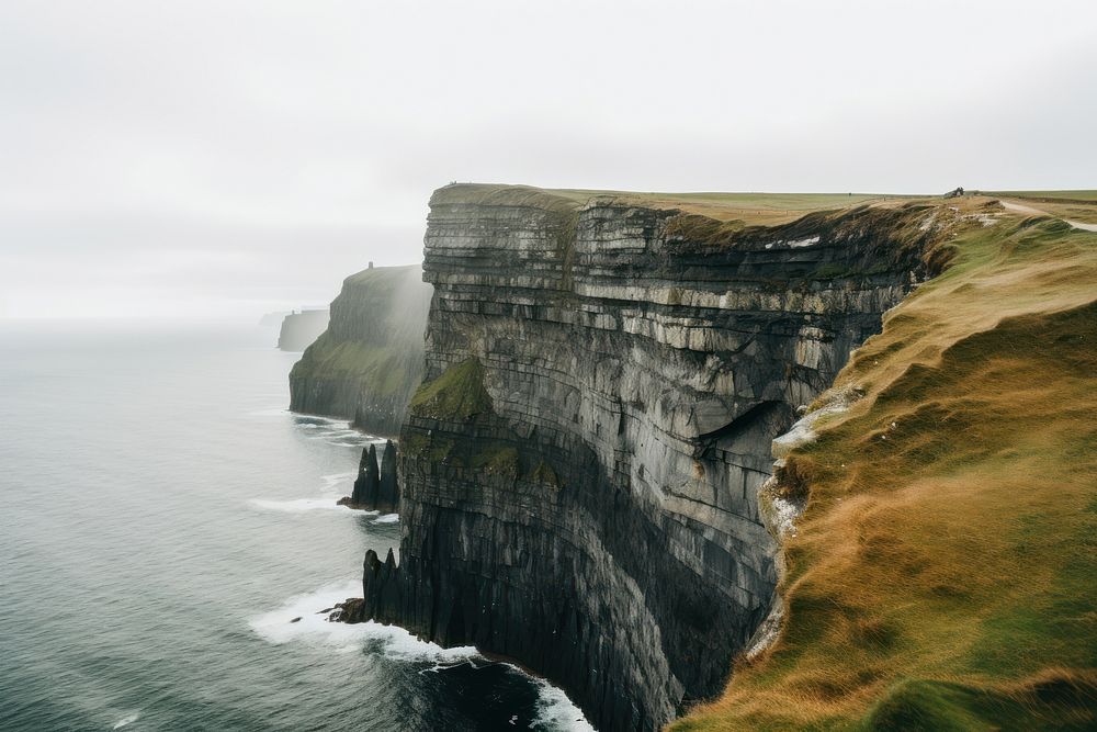 Cliffs in ireland landscape outdoors nature.
