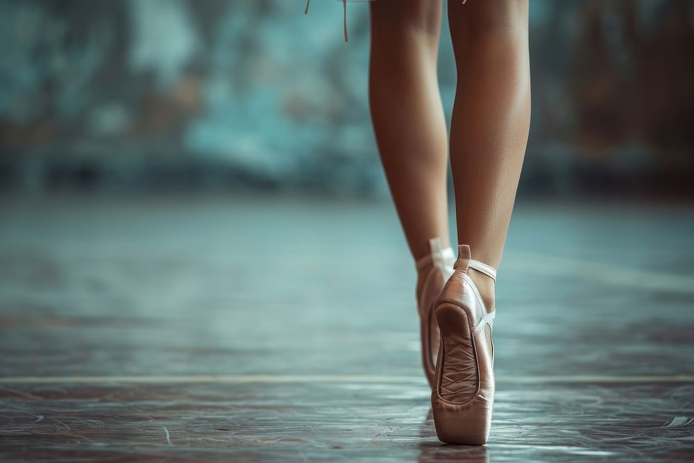 Beautiful ballerina legs footwear dancing walking.